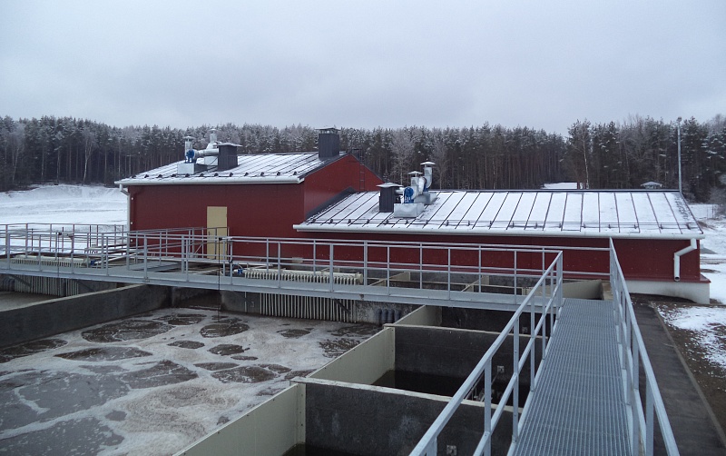Wastewater treatment plant in Raubichi, Belarus, 900 cubic m